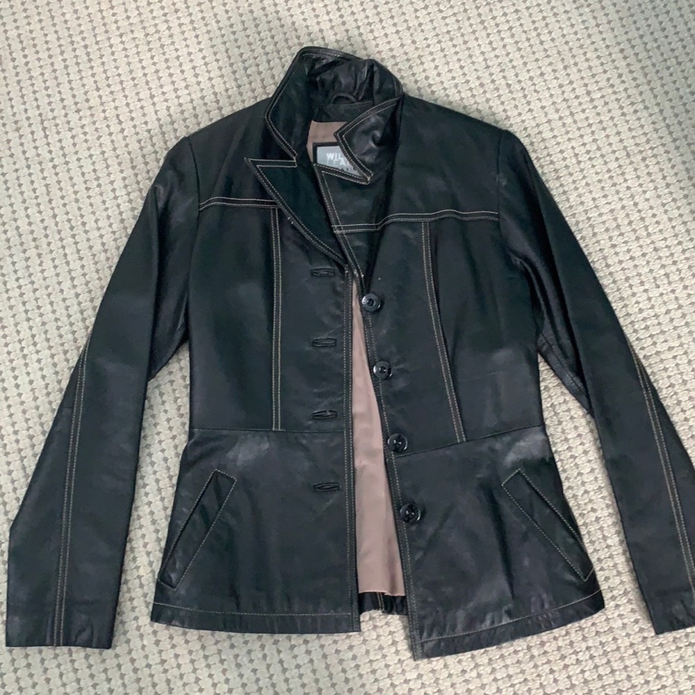 Vintage Leather Maxims Jacket